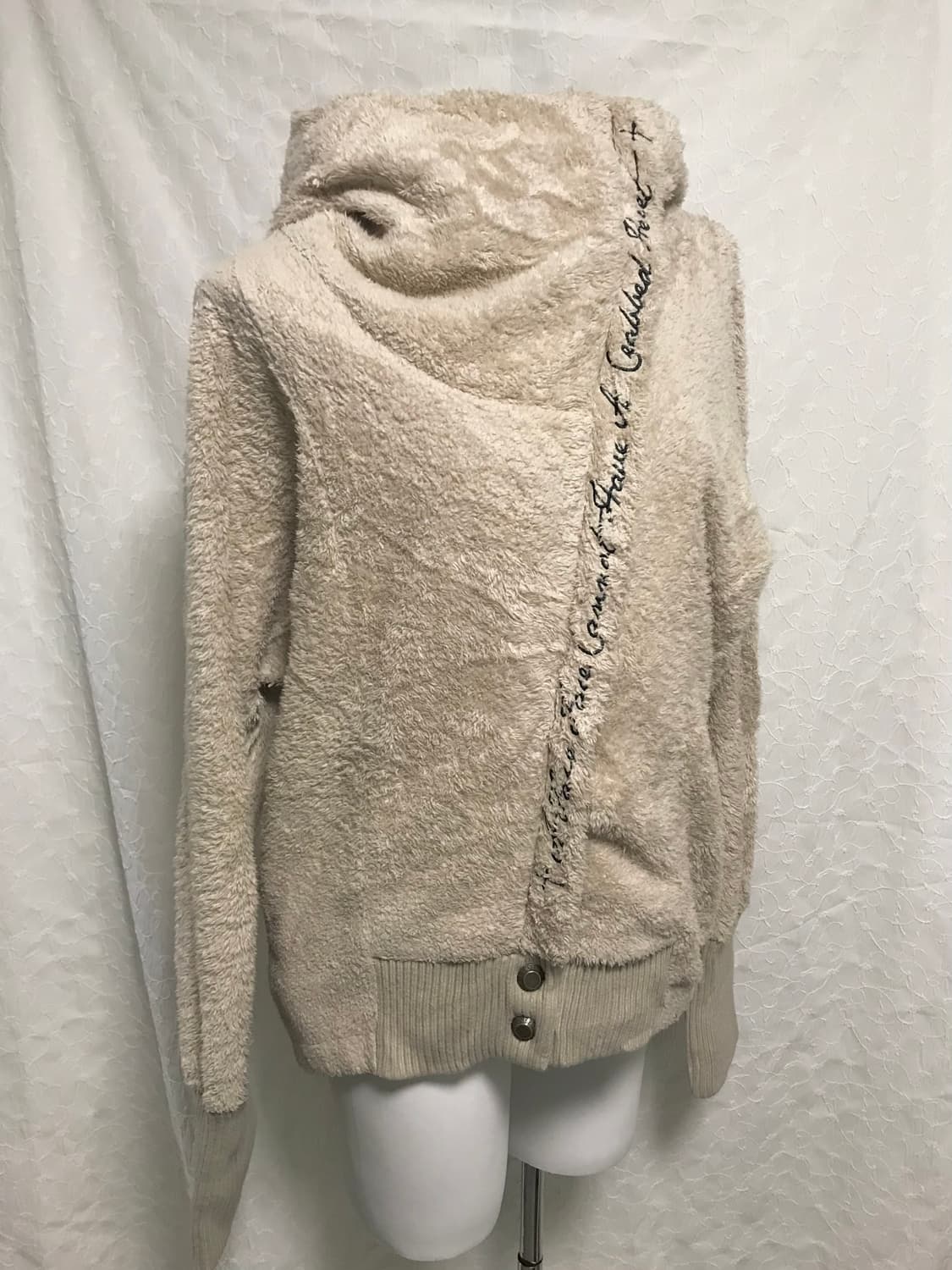 택포•빈티지 heaven and earth 사선 지퍼 하이넥 플리스 집업 상품이미지4