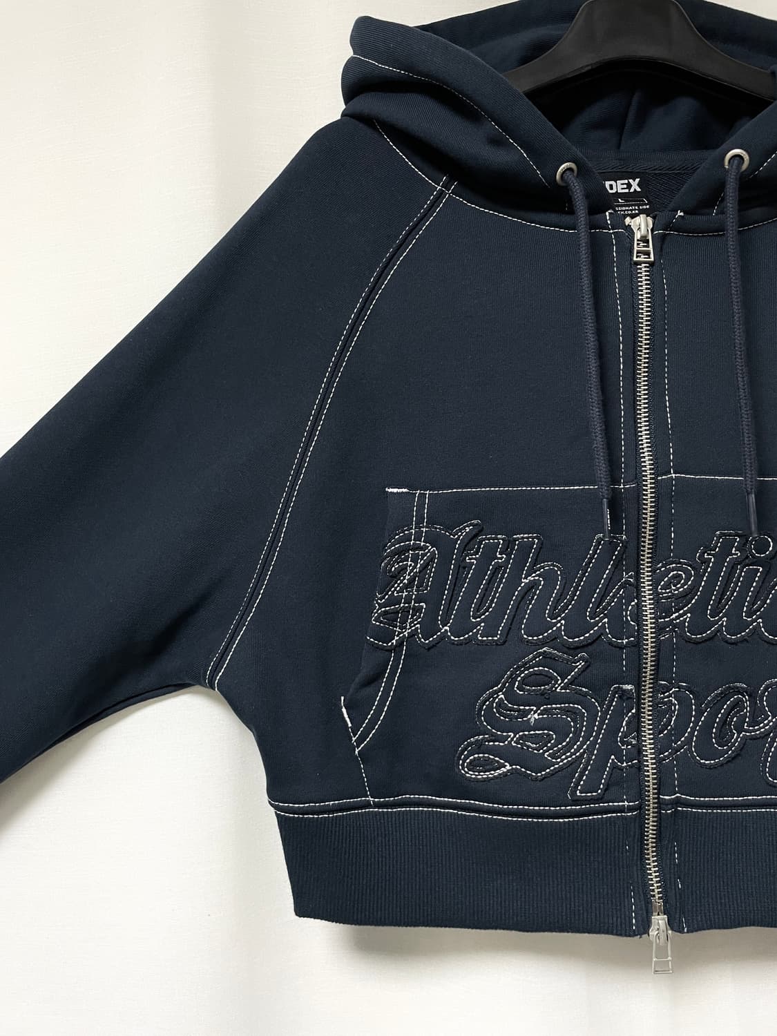 (미사용) HDEX 에이치덱스 여성 스티치 크롭 후드집업 L _ 네이비 상품이미지3