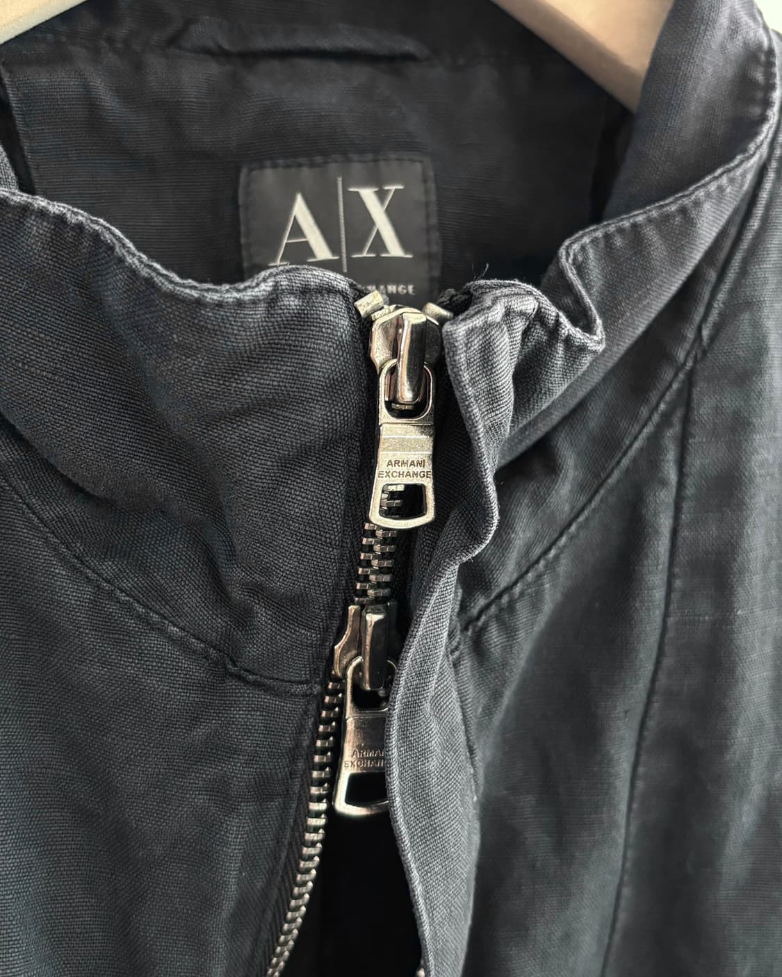  아르마니 익스체인지 네이비 컬러 린넨 혼방 집업 자켓  상품이미지5