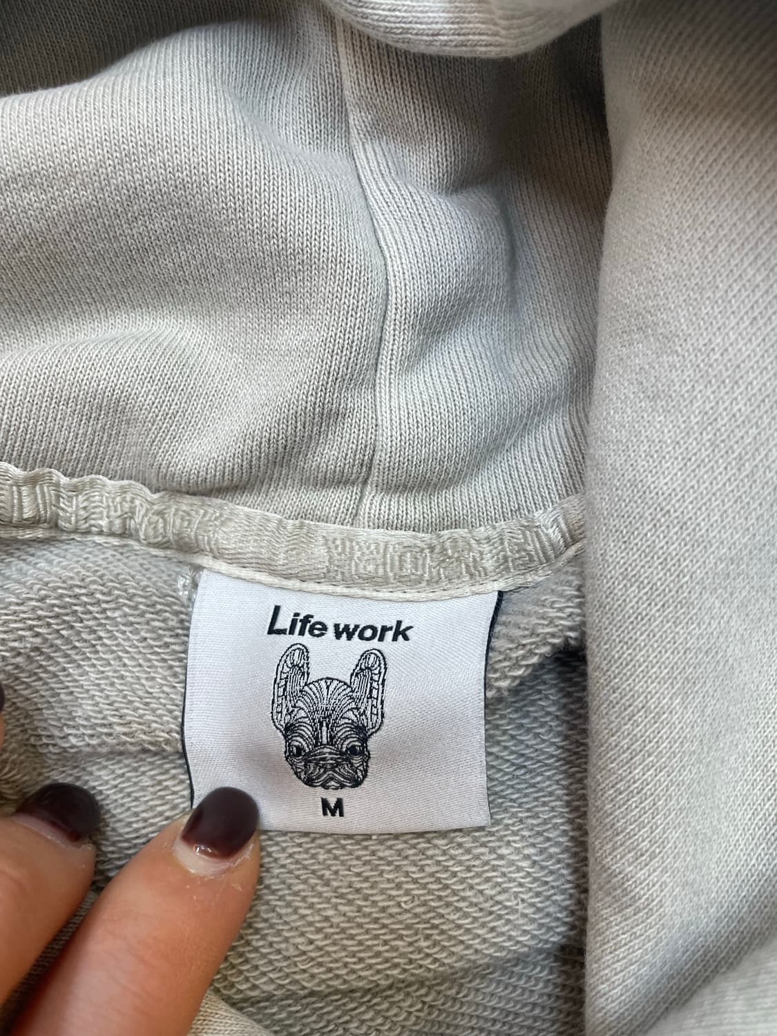 라이프워크 후드티 M 샌드 상품이미지3