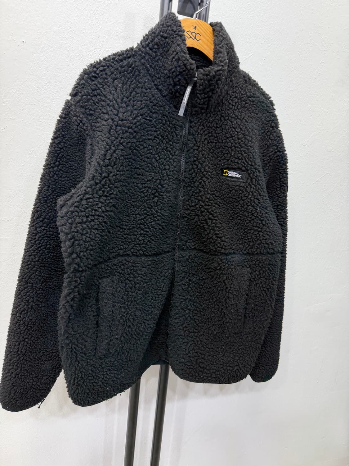 정품) 내셔널지오그래픽 검정색 뽀글이 플리스 후리스 S 상품이미지2