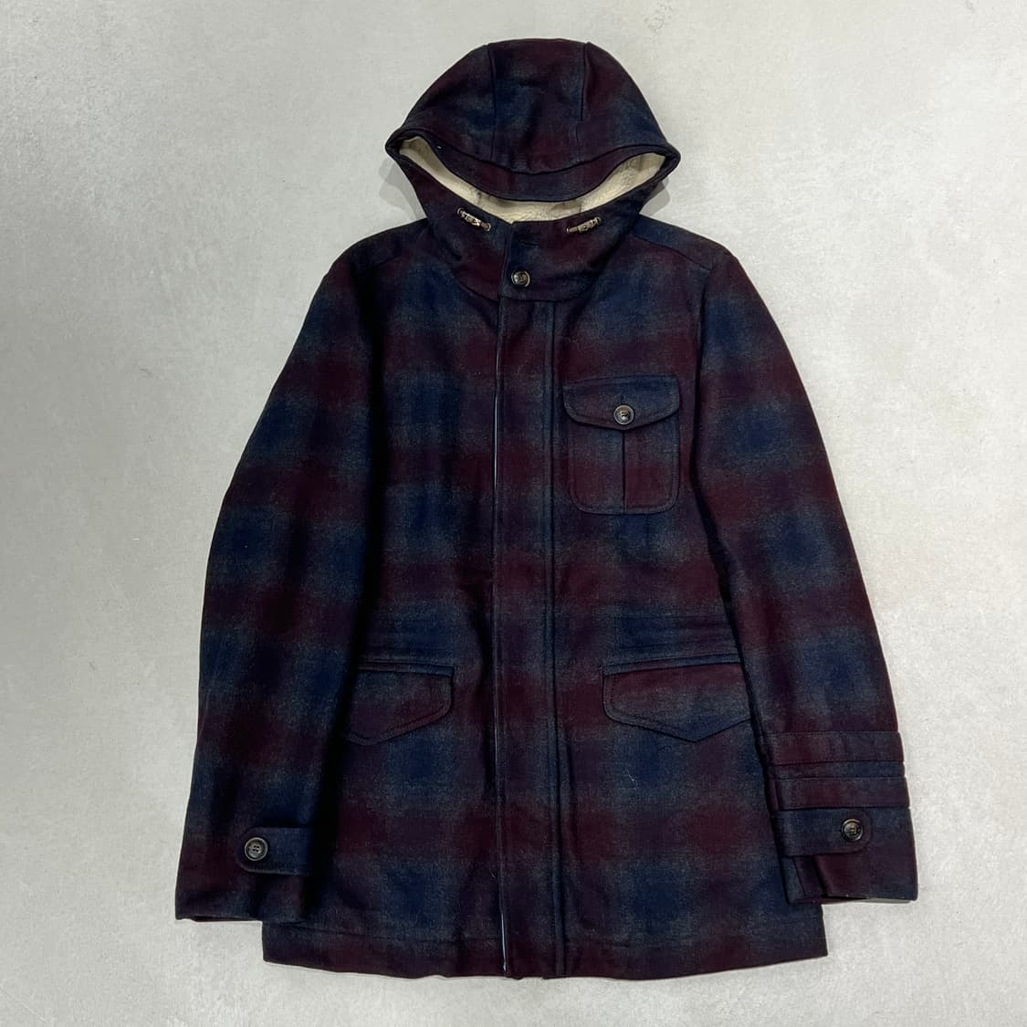 로미토 체크 울코트 s08951 상품이미지1