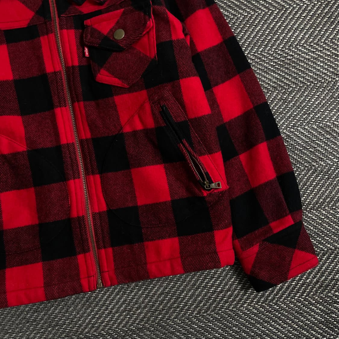 리바이스 타탄체크 버팔로 쉐르파 트러커 자켓 y 2886 상품이미지3