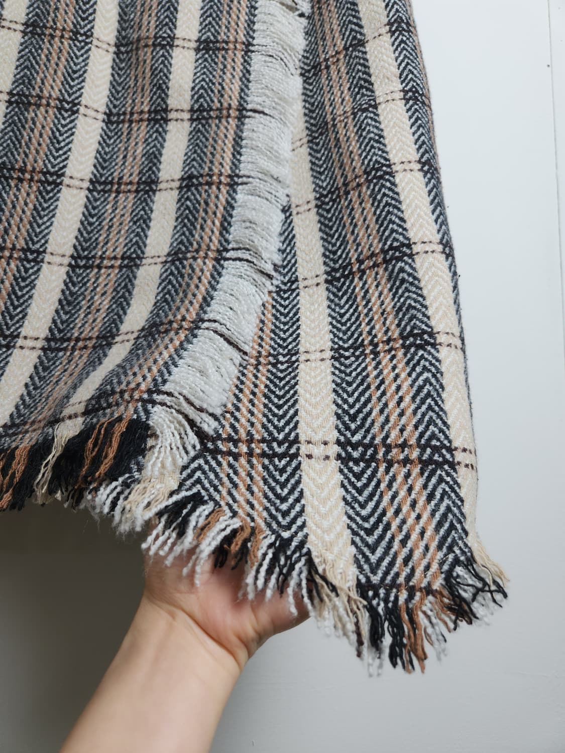 체크 테슬 롱 스커트 상품이미지8