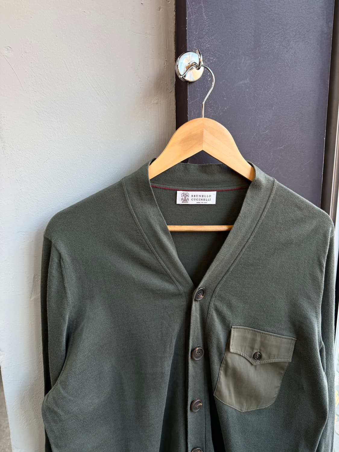 .105/ 브루넬로쿠치넬리 원포켓 울 가디건 상품이미지3
