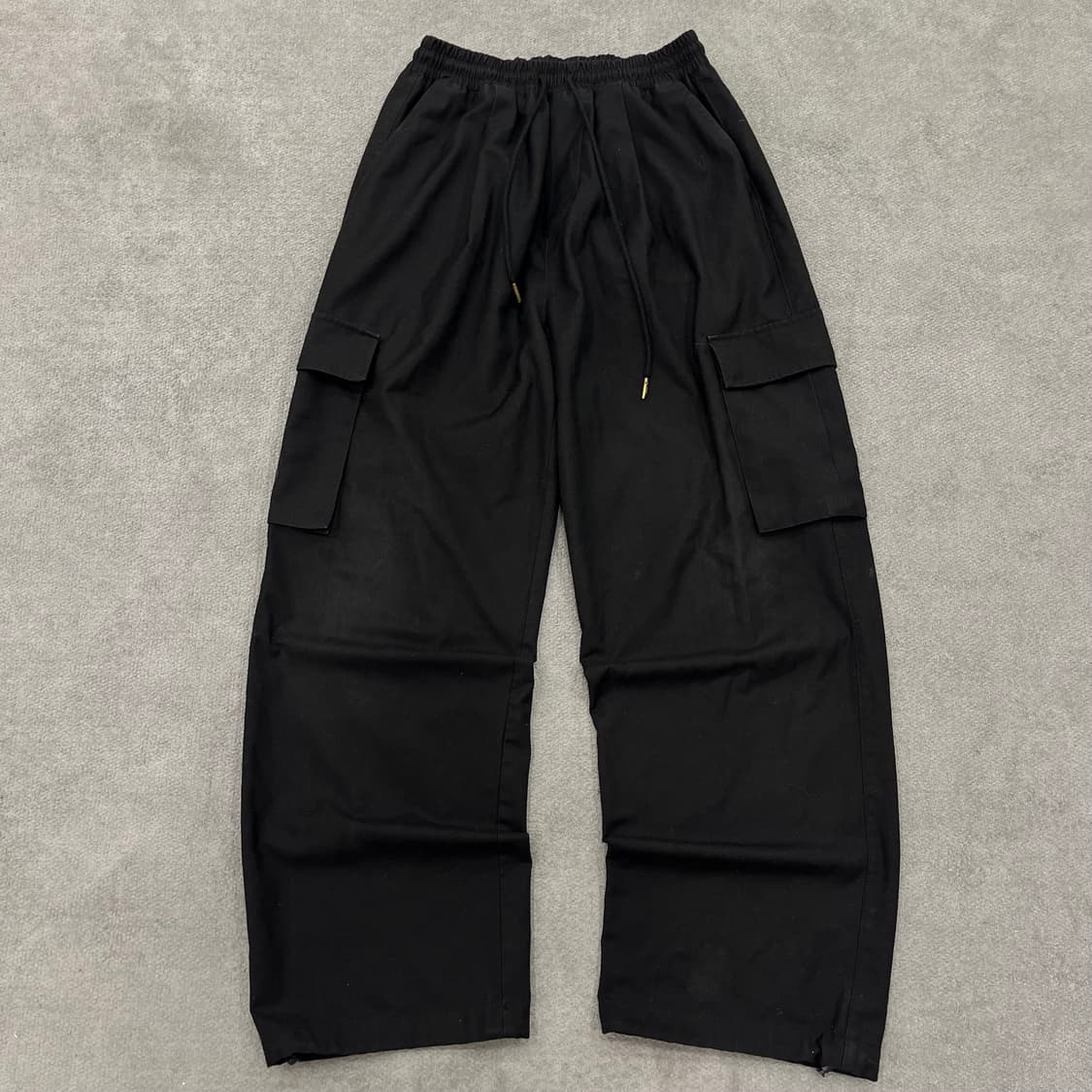 L 낫포너드 블랙 카고 스트링 팬츠 상품이미지1