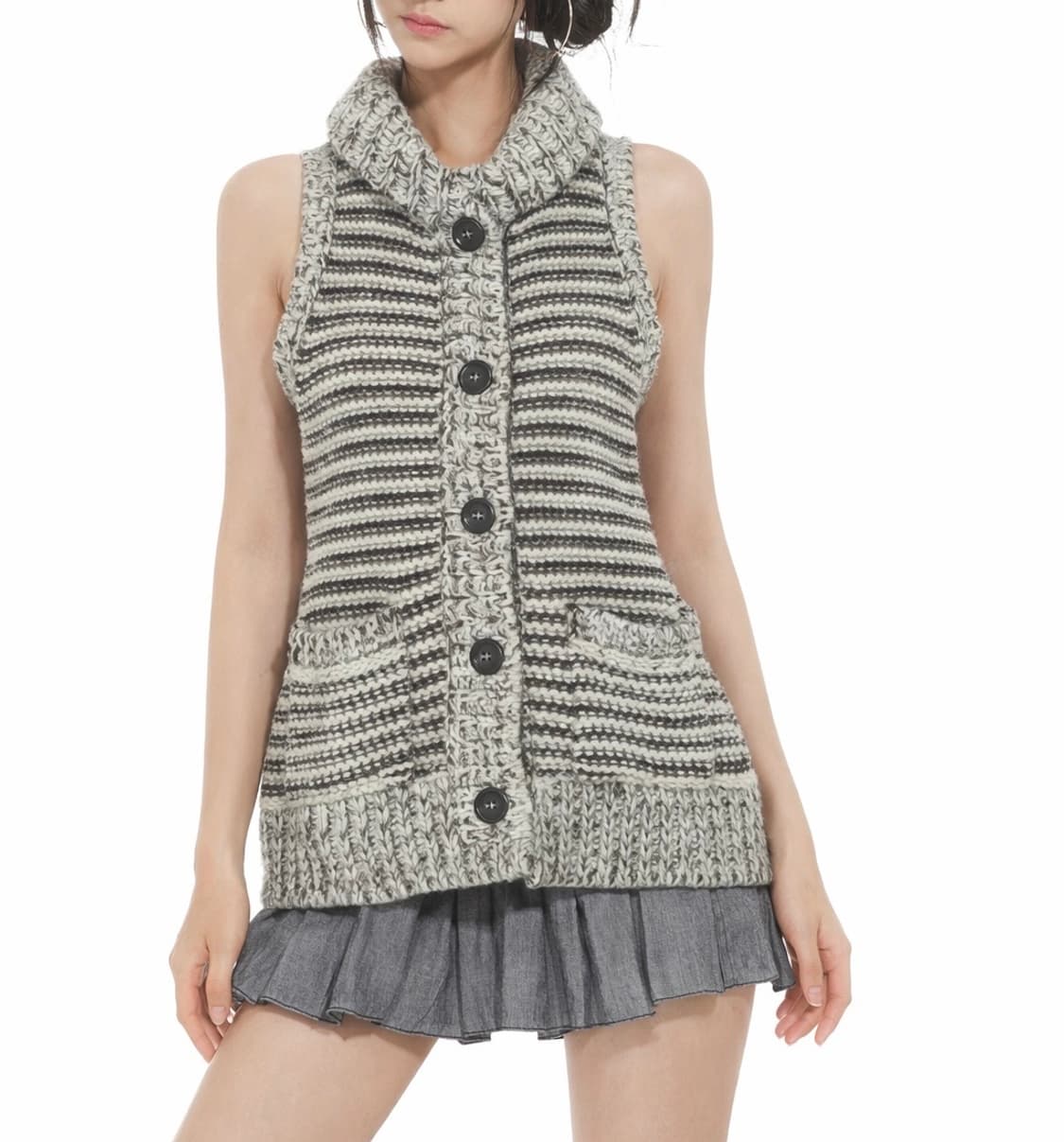 빈티지 모던 시크 락 베스트 조끼 상품이미지1