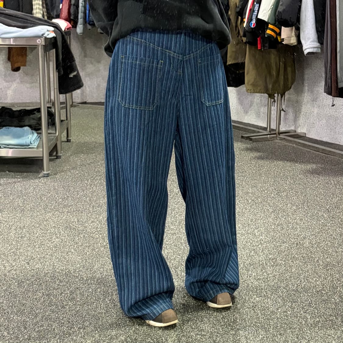 빈티지 프론트포켓 스트라이프 이니셜 팬츠 B3940 상품이미지1