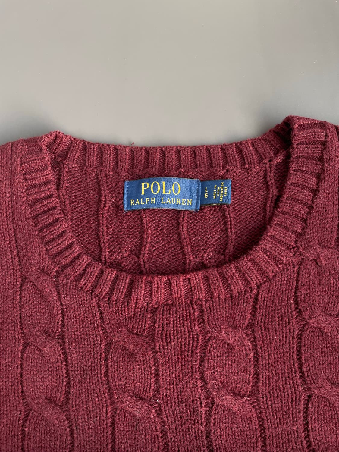 [L] 폴로 랄프로렌 코튼 케이블 꽈배기 니트 스웨터 상품이미지8