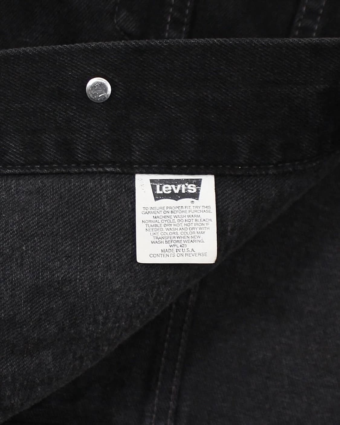 1997 USA 리바이스 70516-4159 블랙 데님 자켓 빈티지 미제 상품이미지6