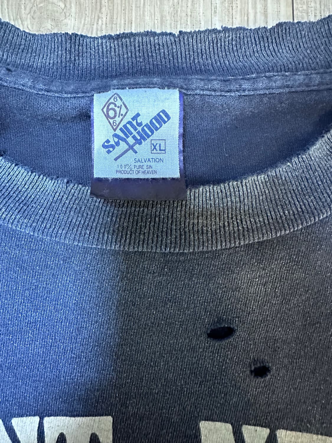 네이버후드 x 세인트 마이클 STHD Saint NBHD 티셔츠 네이비 상품이미지3