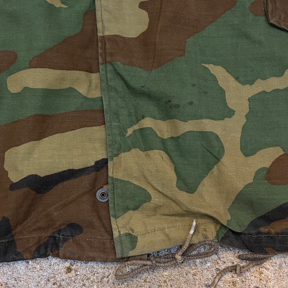 90s USA 미군 밀리터리 우드랜드 카모 M65 필드자켓 야 상품이미지5