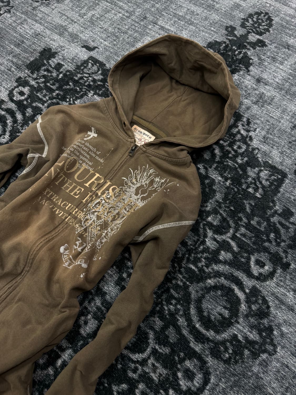 Rush hour 00s y2k grunge hoodie 상품이미지3