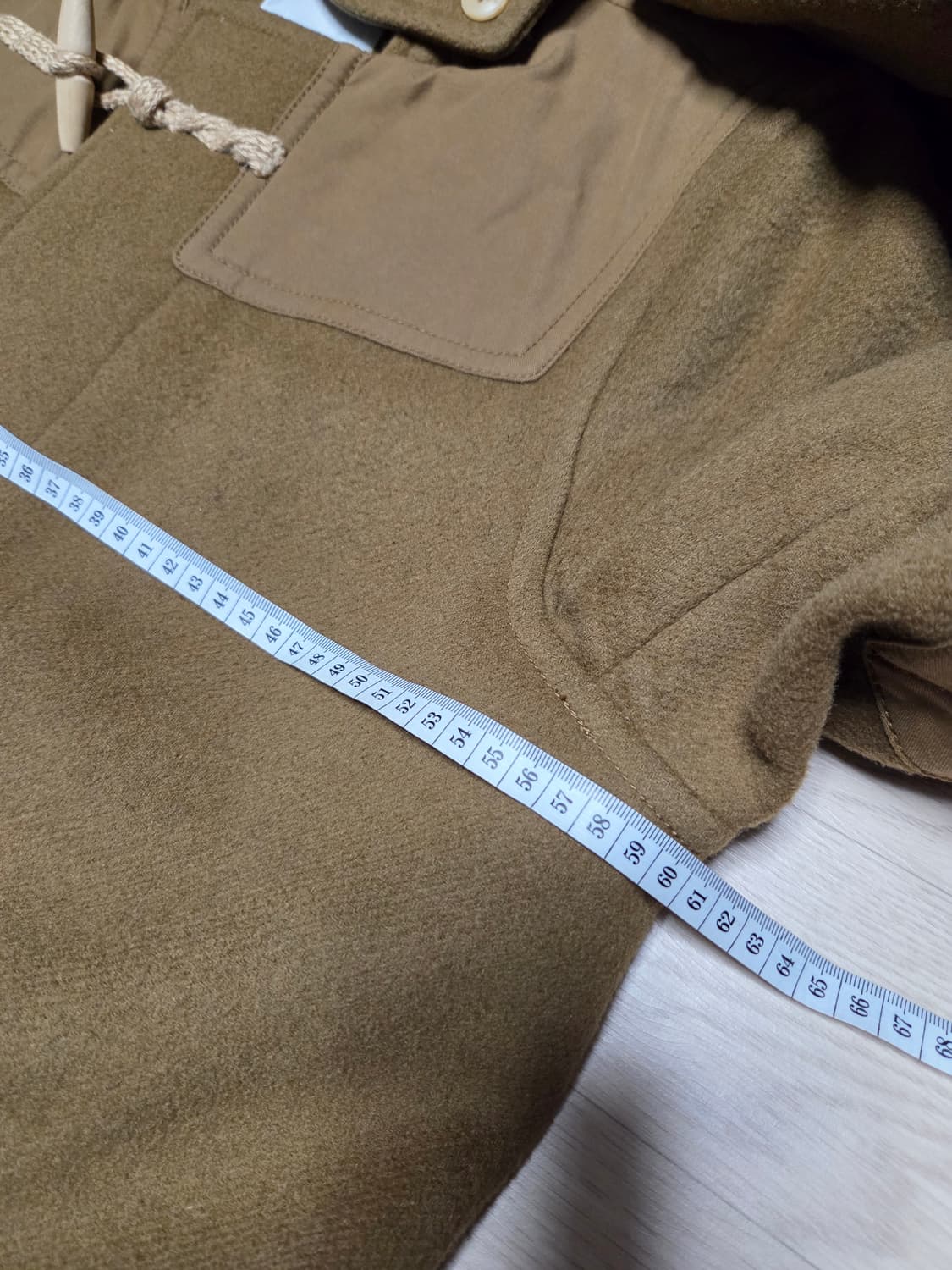 (3~4회 착용)BEAN POLE 패치 더플코트 떡볶이 코트 빈폴 상품이미지7