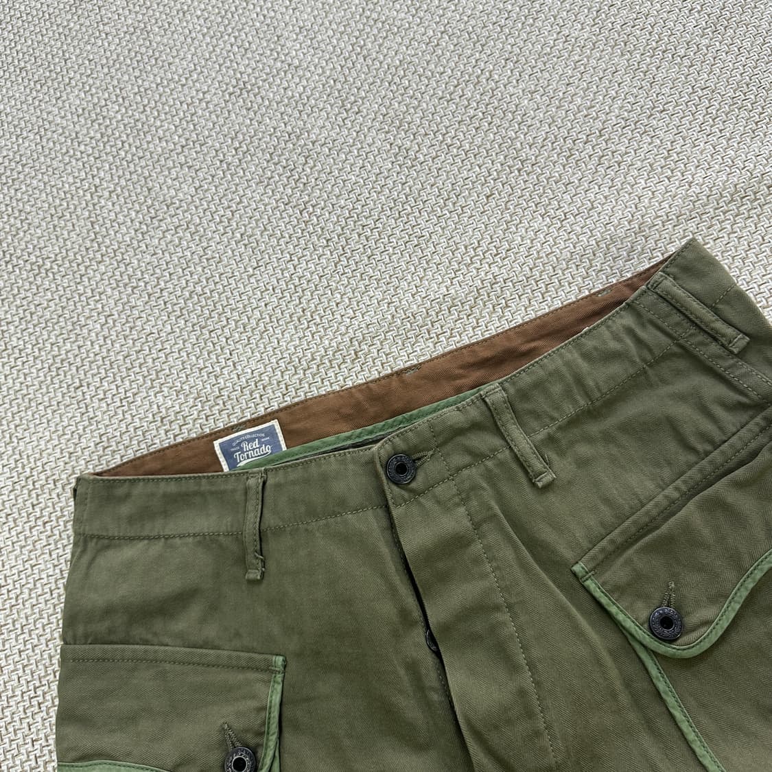 32 레드토네이도 빈티지 카키 팬츠 0421D 상품이미지7