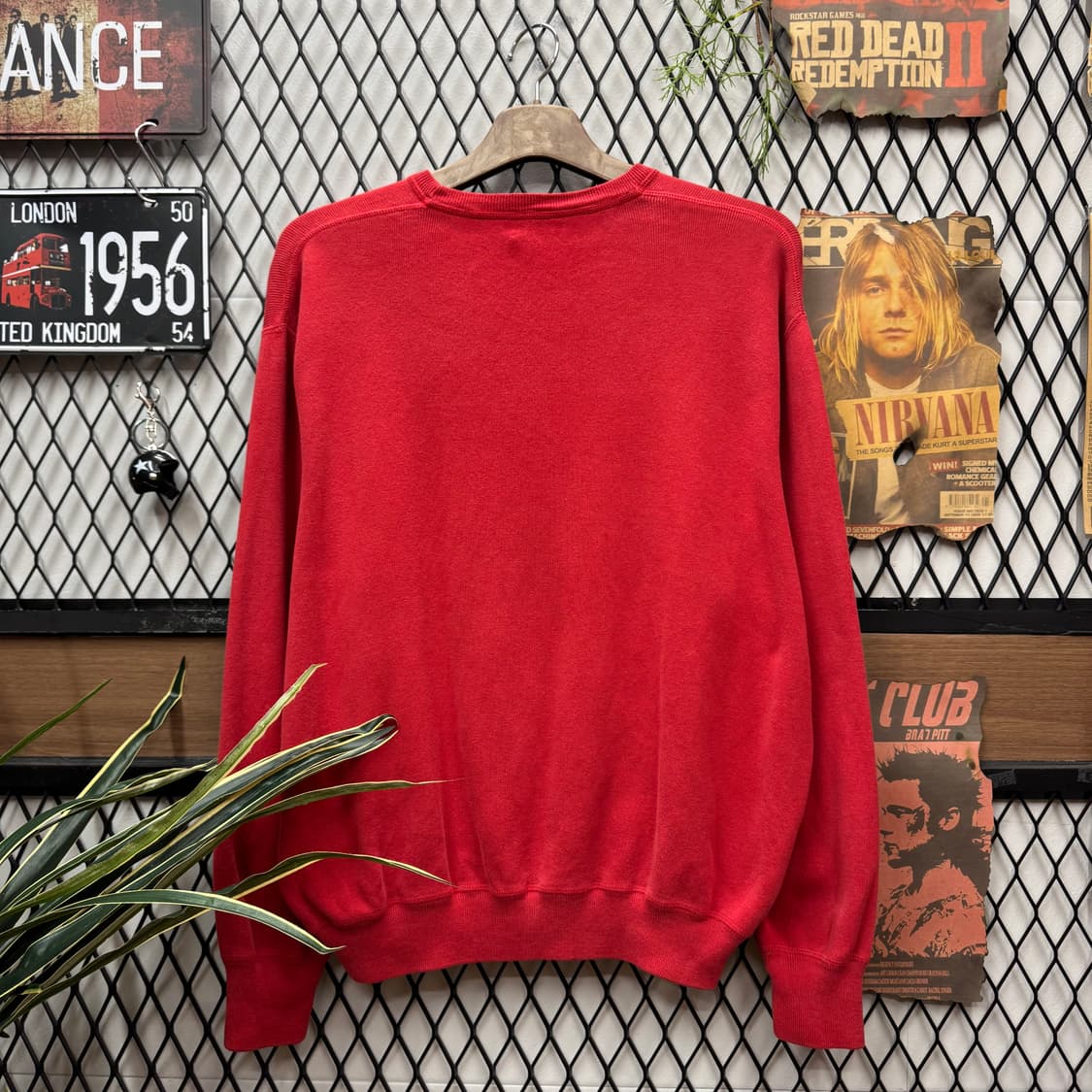 폴로 랄프로렌 니트 스웻셔츠 레드 블랙 포니 로고 포인트 레드 상품이미지2