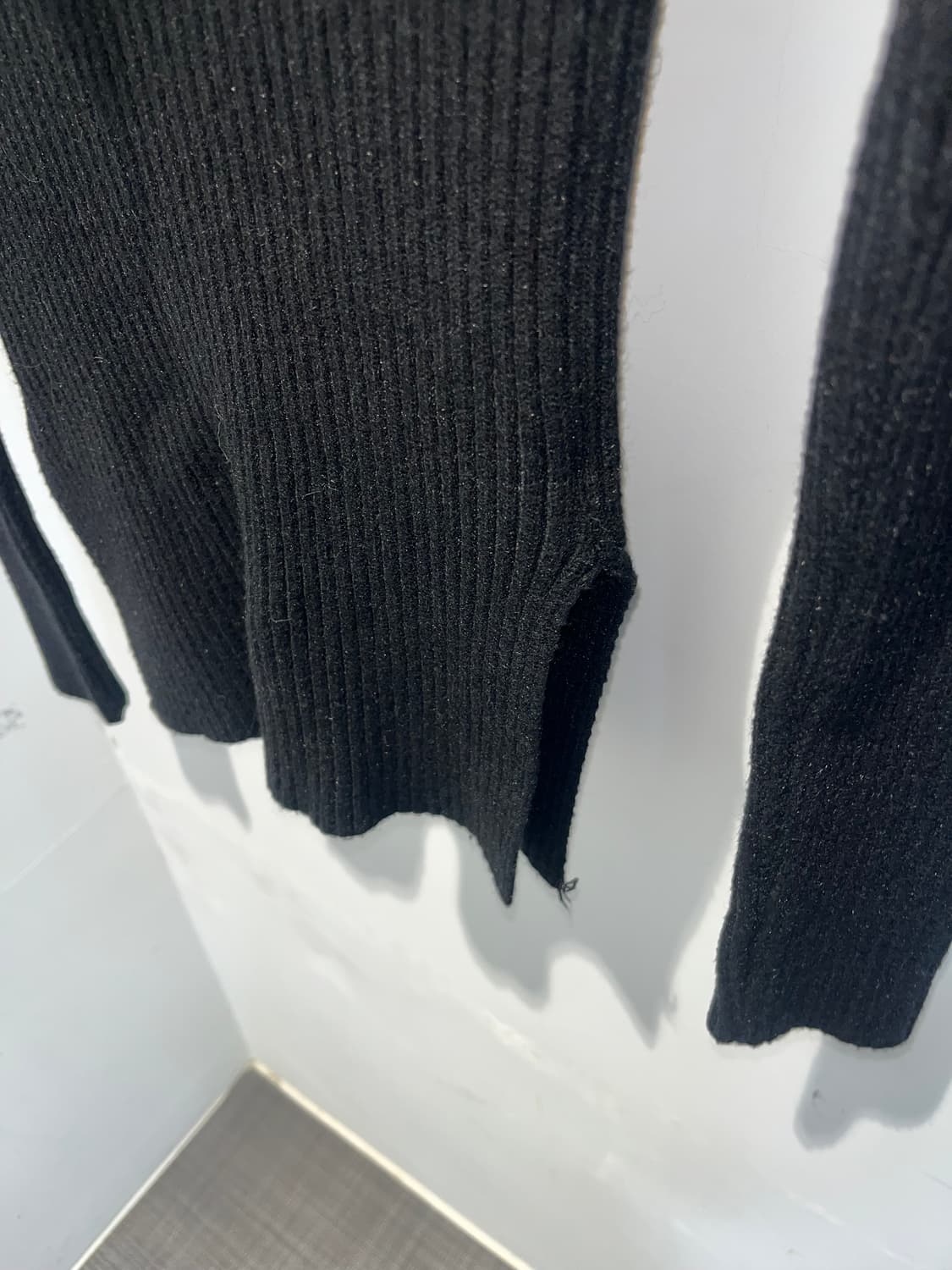 NO BRAND  하이넥 퍼 니트 상품이미지4