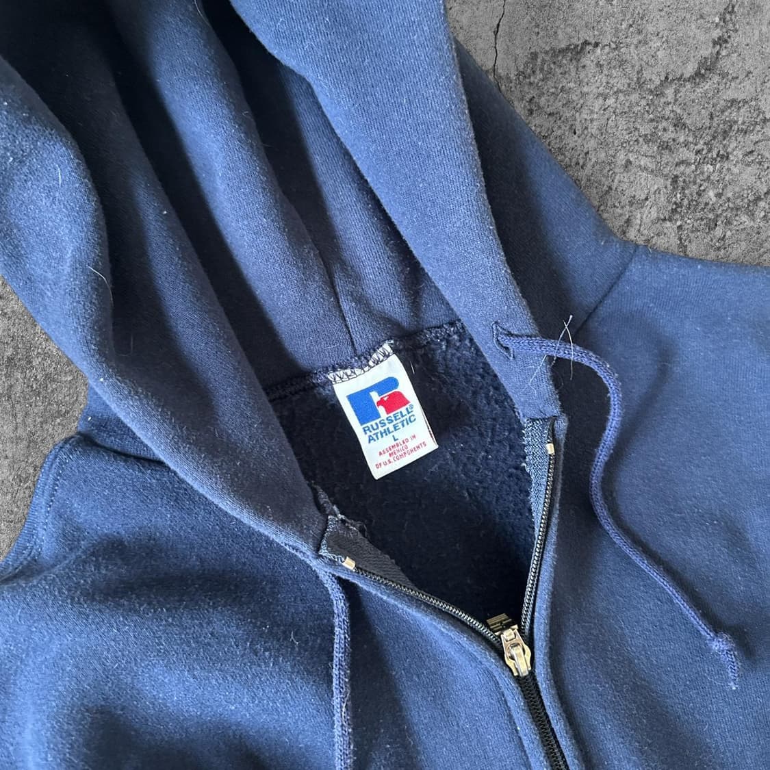 러셀 애슬레틱 스웻 후드집업 네이비 상품이미지4