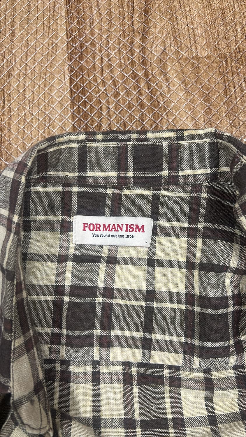 빈티지 체크 셔츠 L 상품이미지2