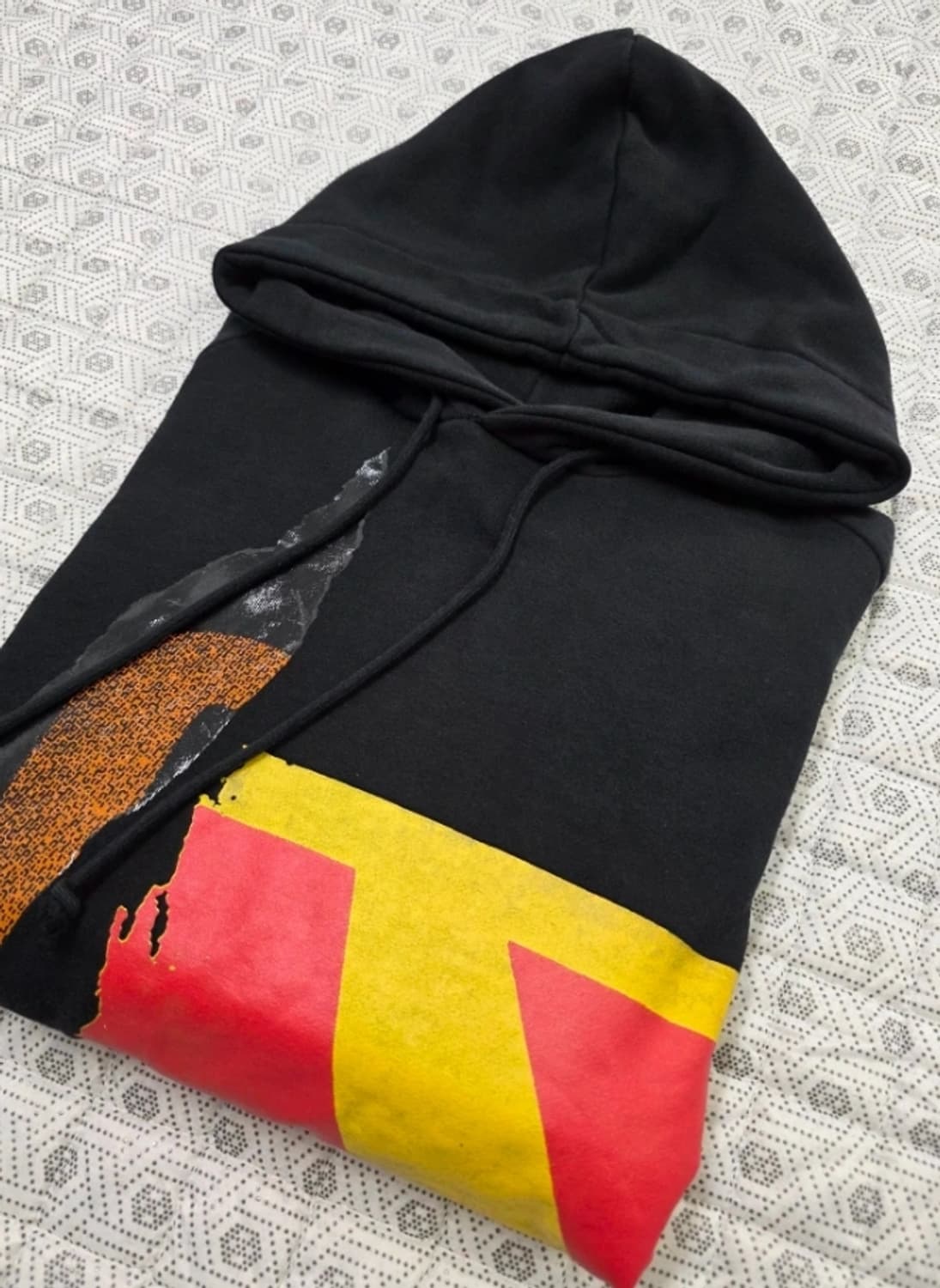 준지 블랙 프린팅 후드티 95 상품이미지4