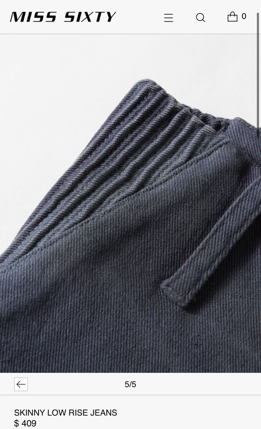 Mowalola x Miss Sixty 스키니 로우라이즈 진 상품이미지4