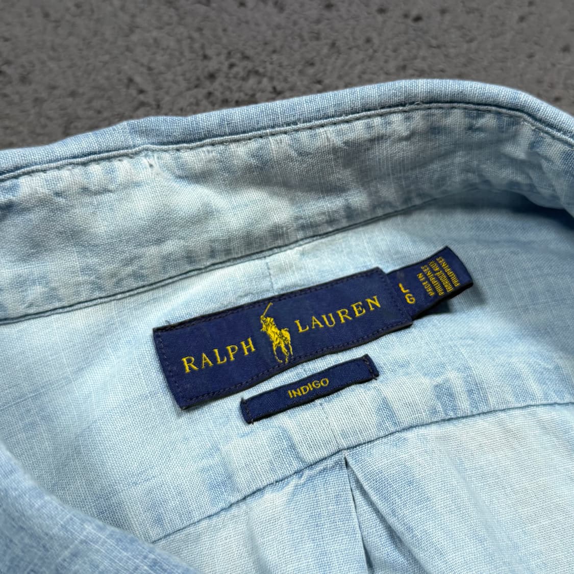 폴로 크레스트 월계수 샴브레이 하프버튼 셔츠 상품이미지5