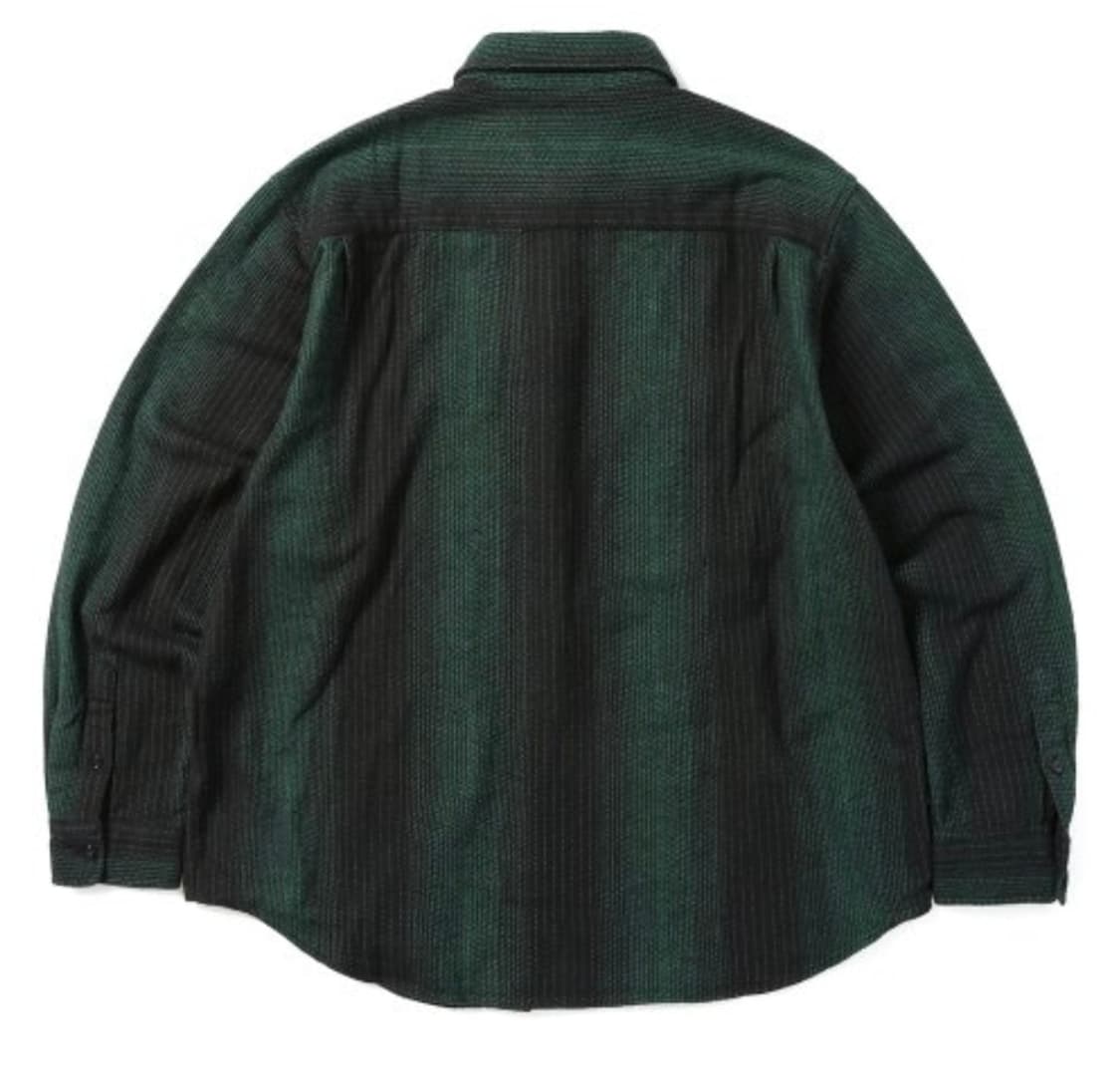 디스이즈네버댓 스트라이프 플란넬 셔츠 네이비 상품이미지2