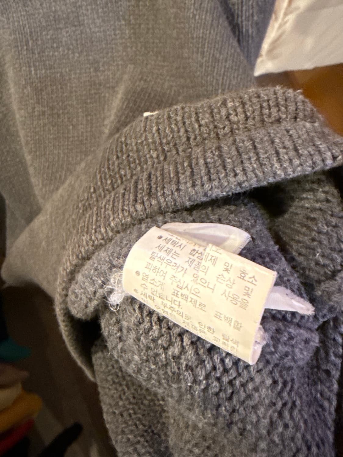 폴로스포츠 브라운 코튼 니트 반집업 상품이미지3