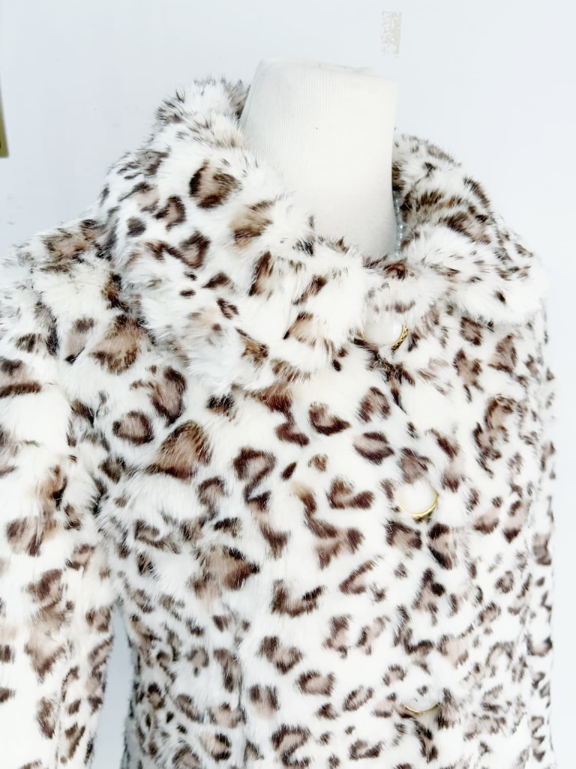 앙크루즈 레오파드 퍼 코트 ⁺⊹˚.⋆  상품이미지2