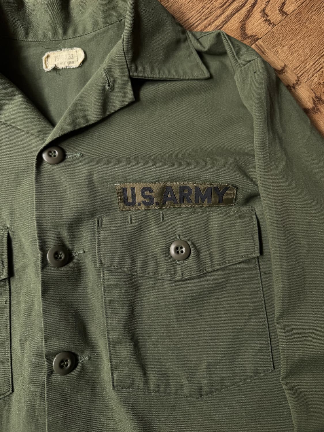 [M]80's 오리지널 U.S ARMY OG-507 밀리터리 셔츠 상품이미지3