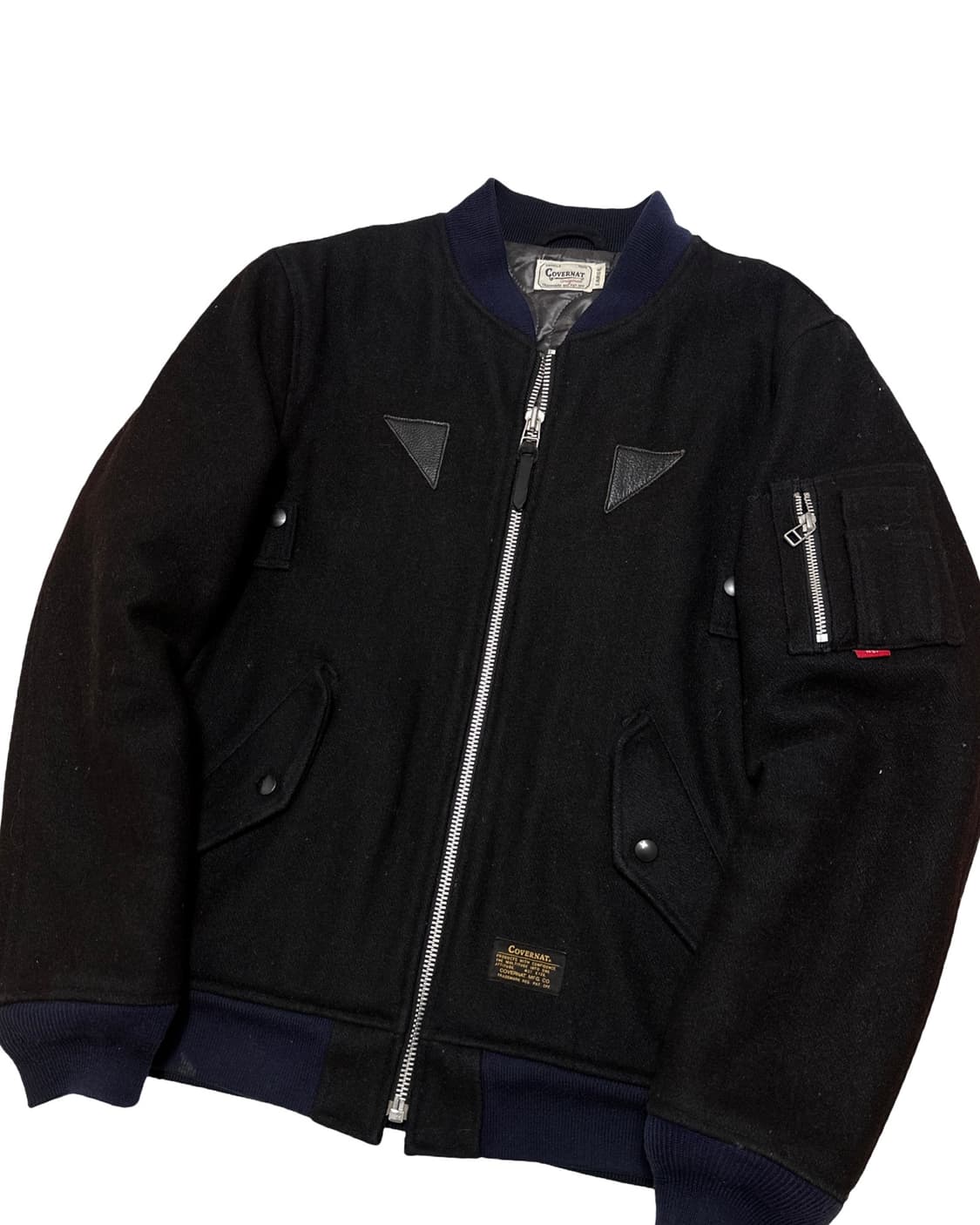 커버낫 패디드 누빔 울 블루종 자켓 상품이미지3