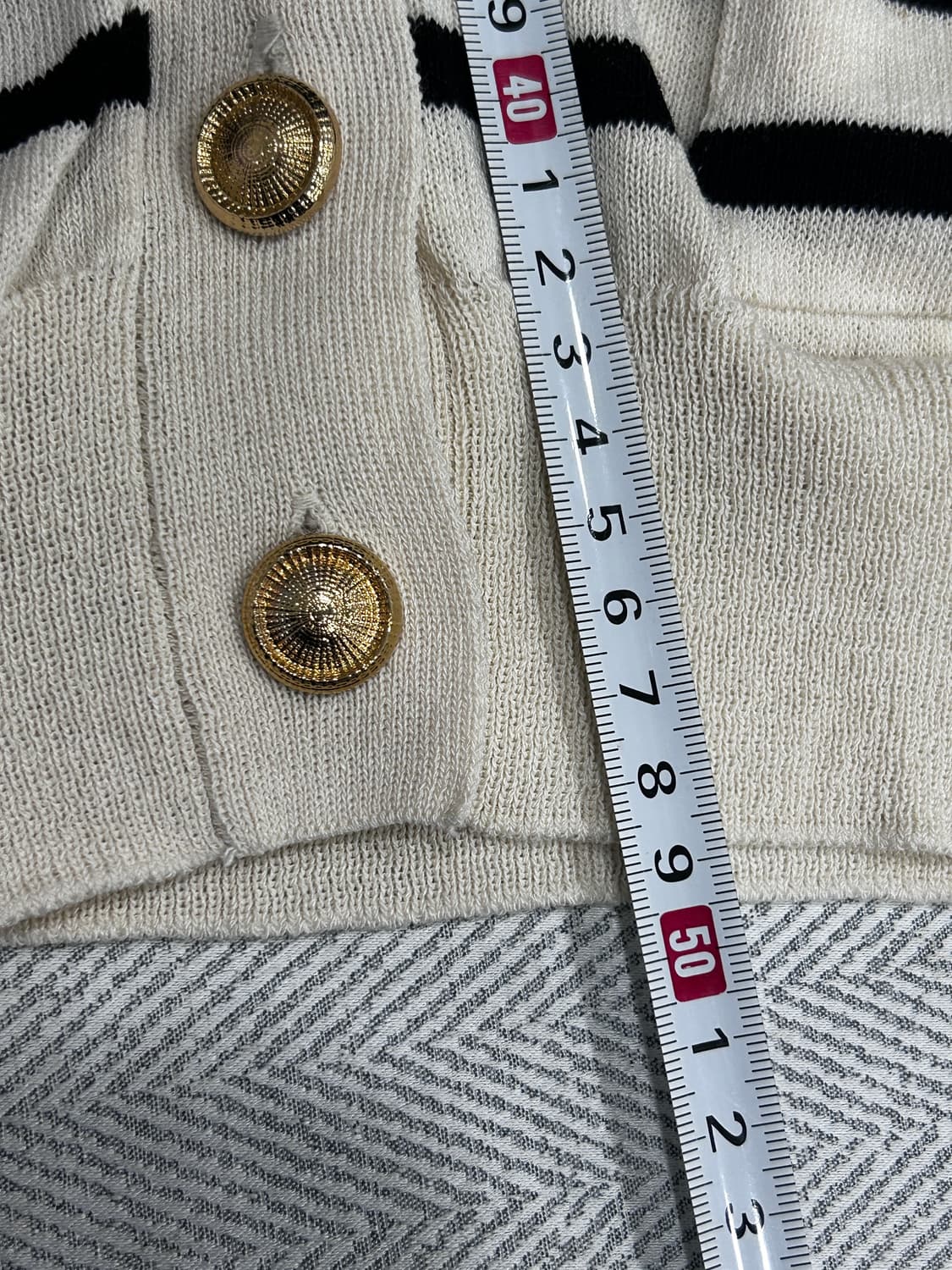 유메르 UMER 스트라이프 세미크롭 가디건 상품이미지10