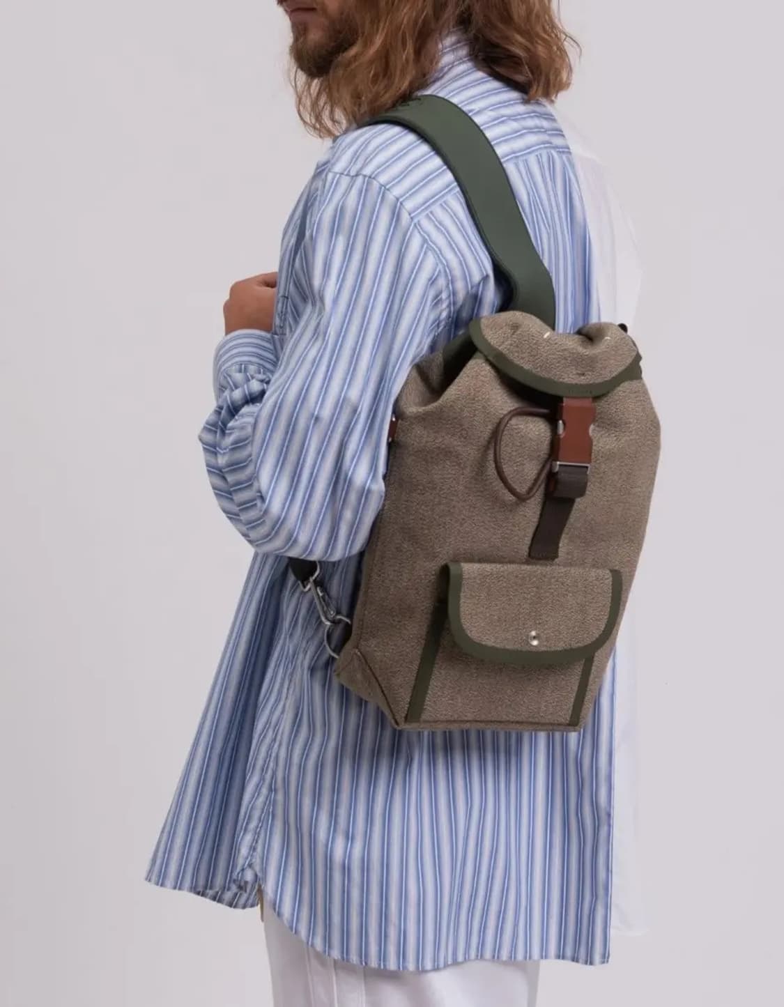 메종 마르지엘라  드로스트링 푸시락 플랩 백팩 상품이미지2