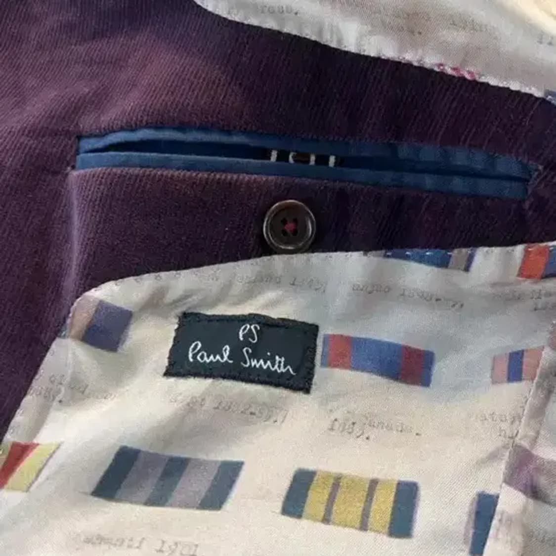 Paul Smith 벨벳 자켓 버건디 38 상품이미지5
