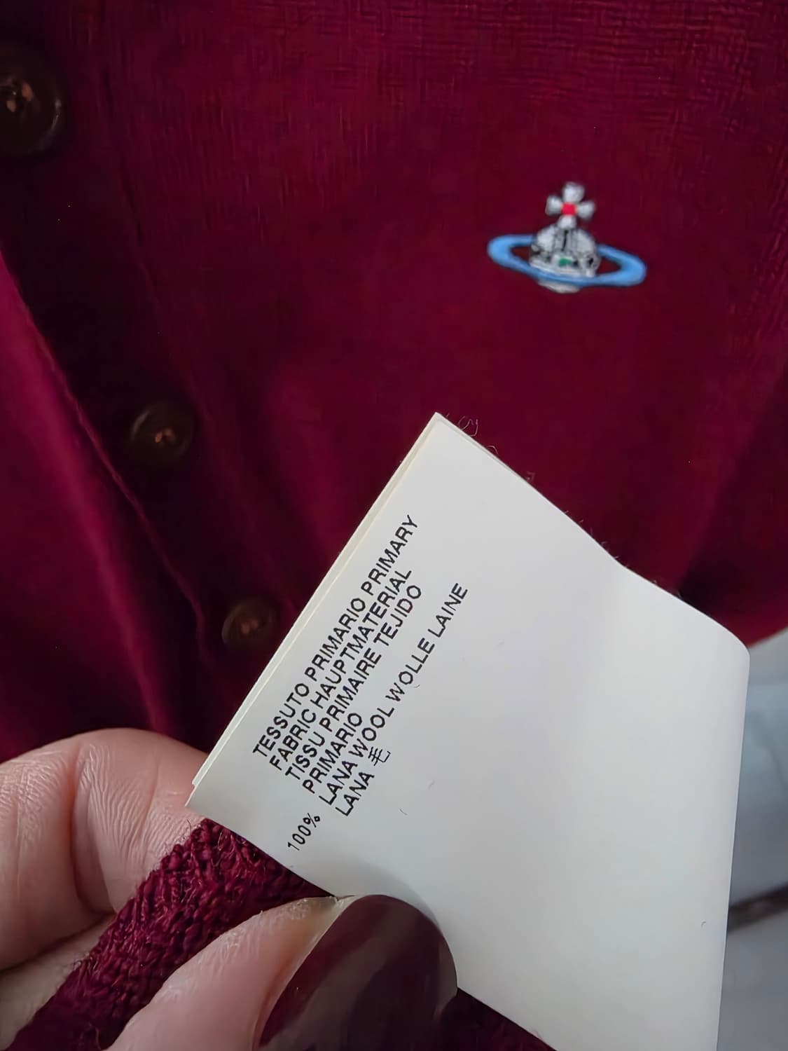 비비안웨스트우드 버건디 가디건 남성 니트 스웨터 상품이미지6