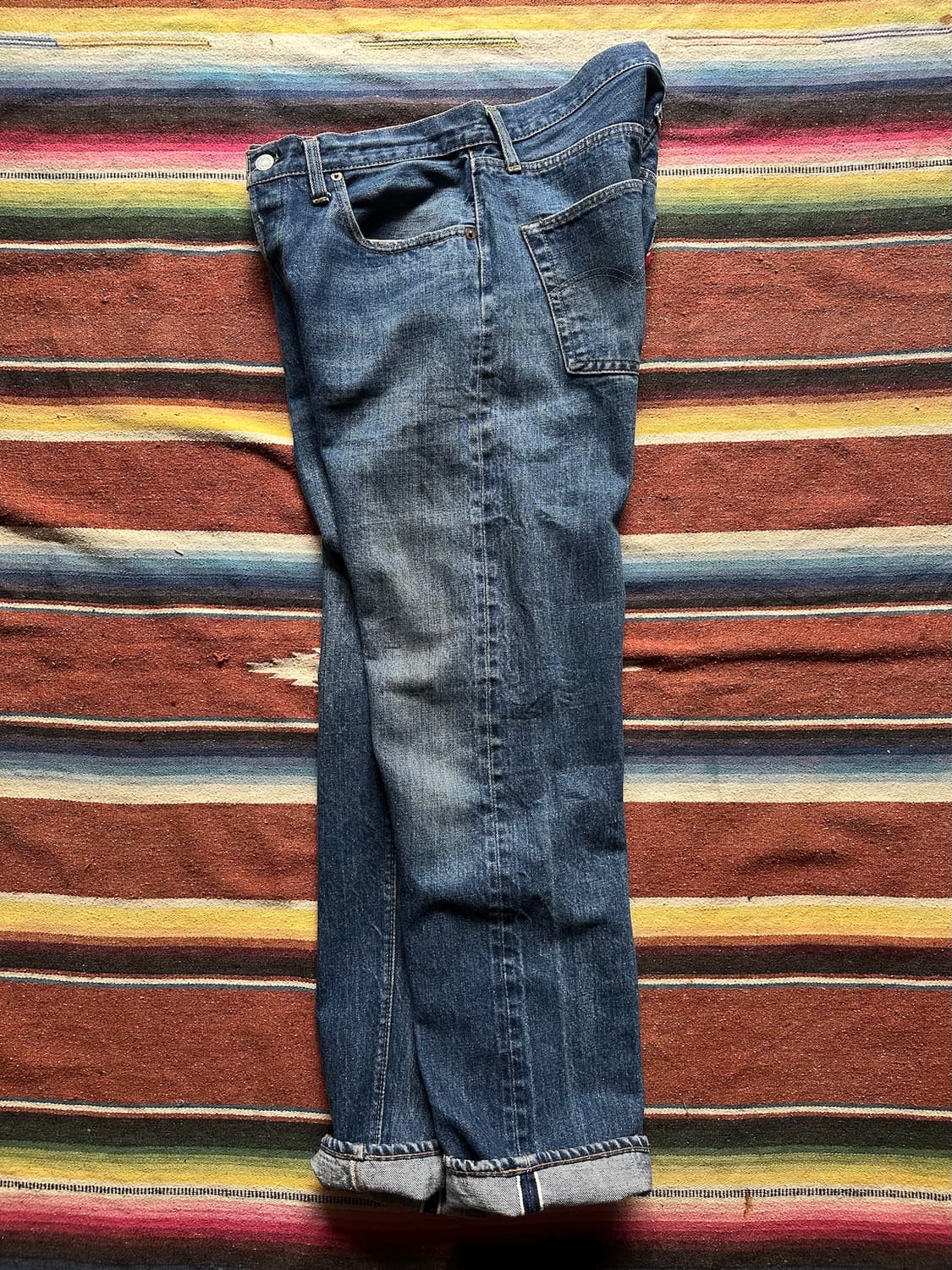 70s USA 빈티지 리바이스 501 66전기 셀비지 데님 팬츠 상품이미지6