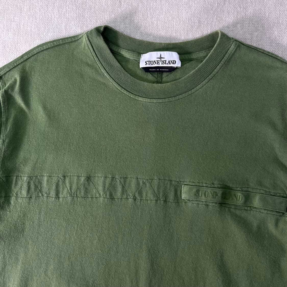 105 스톤아일랜드 테이프 로고 세이지그린 반팔 티셔츠 상품이미지2