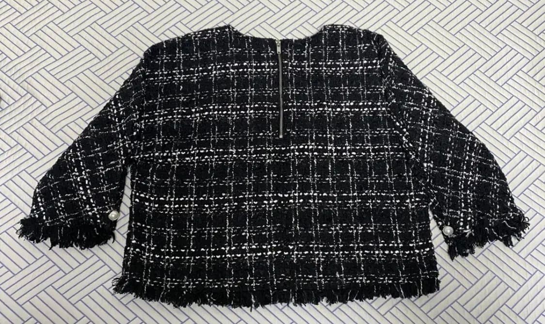 자라 TRF 트위드 긴팔 치마 셋업 상품이미지2