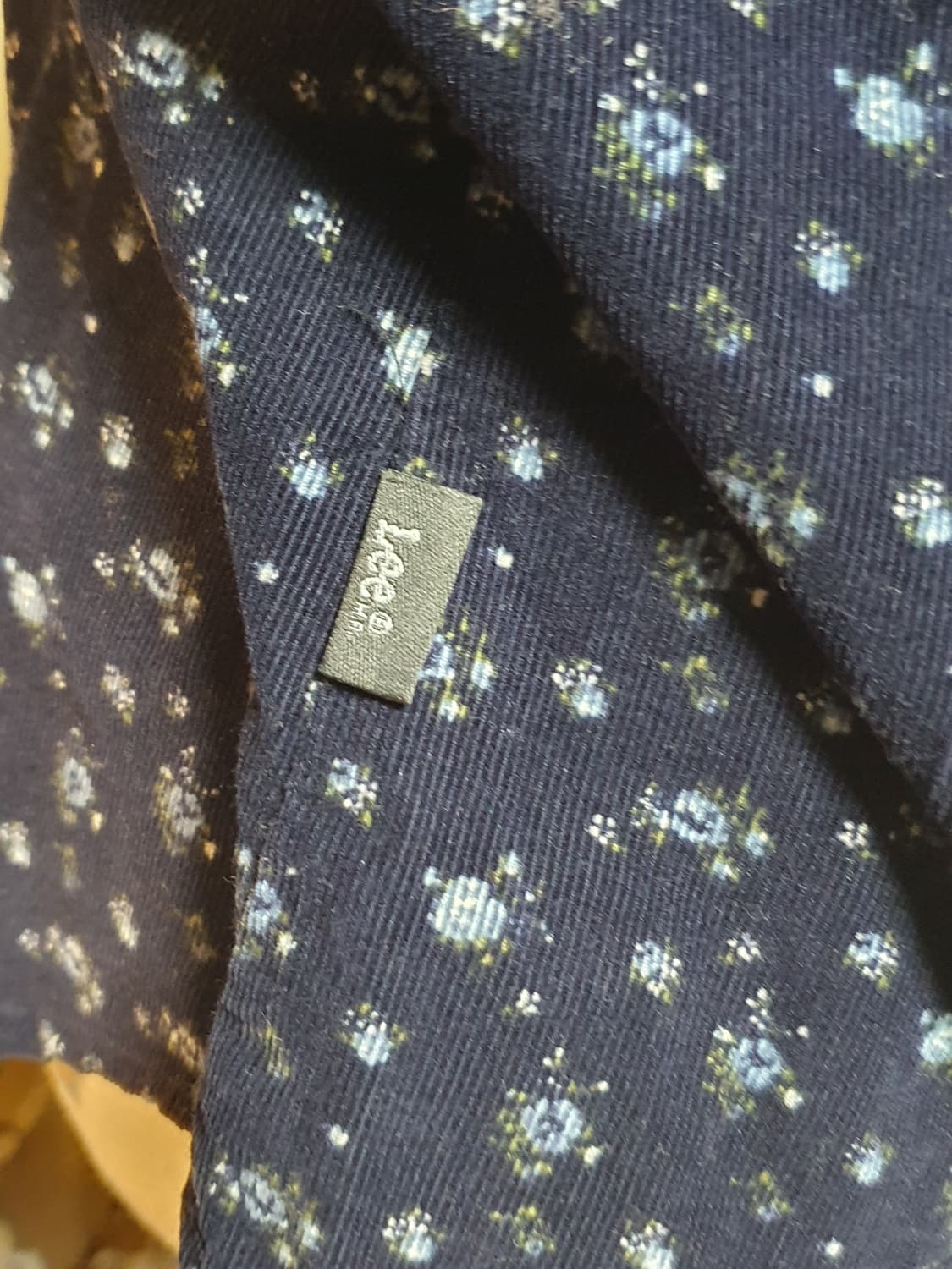 [빈티지] LEE 네이비 꽃무늬 코듀로이 긴팔 셔츠 95 상품이미지5