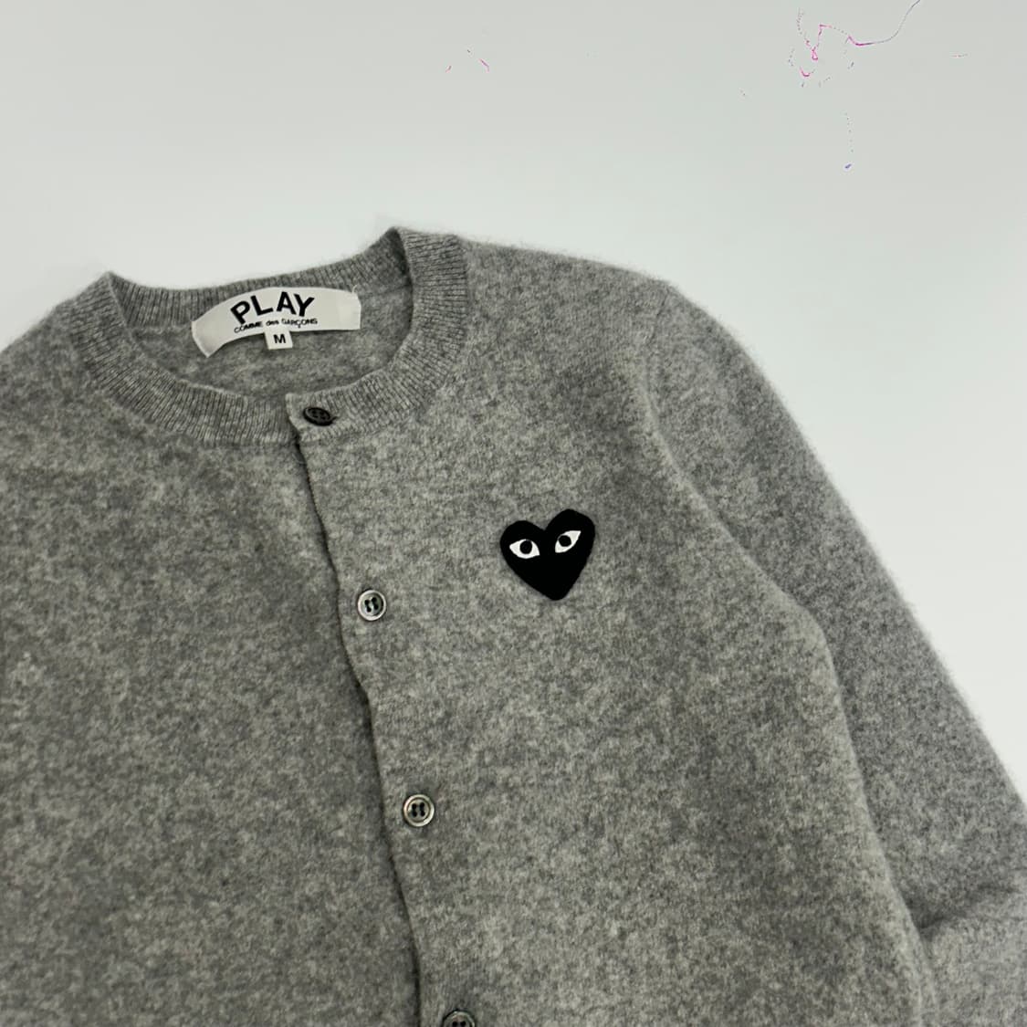 Comme des garcons 꼼데가르송 블랙 와펜 그레이 가디건   상품이미지4