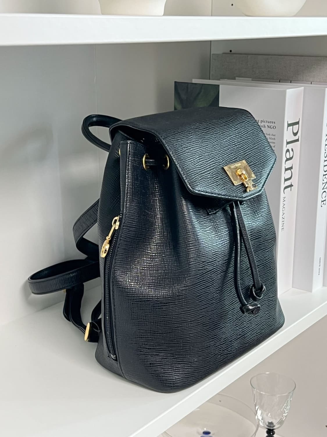 courreges / 꾸레쥬 블랙 사피아노 백팩  상품이미지3