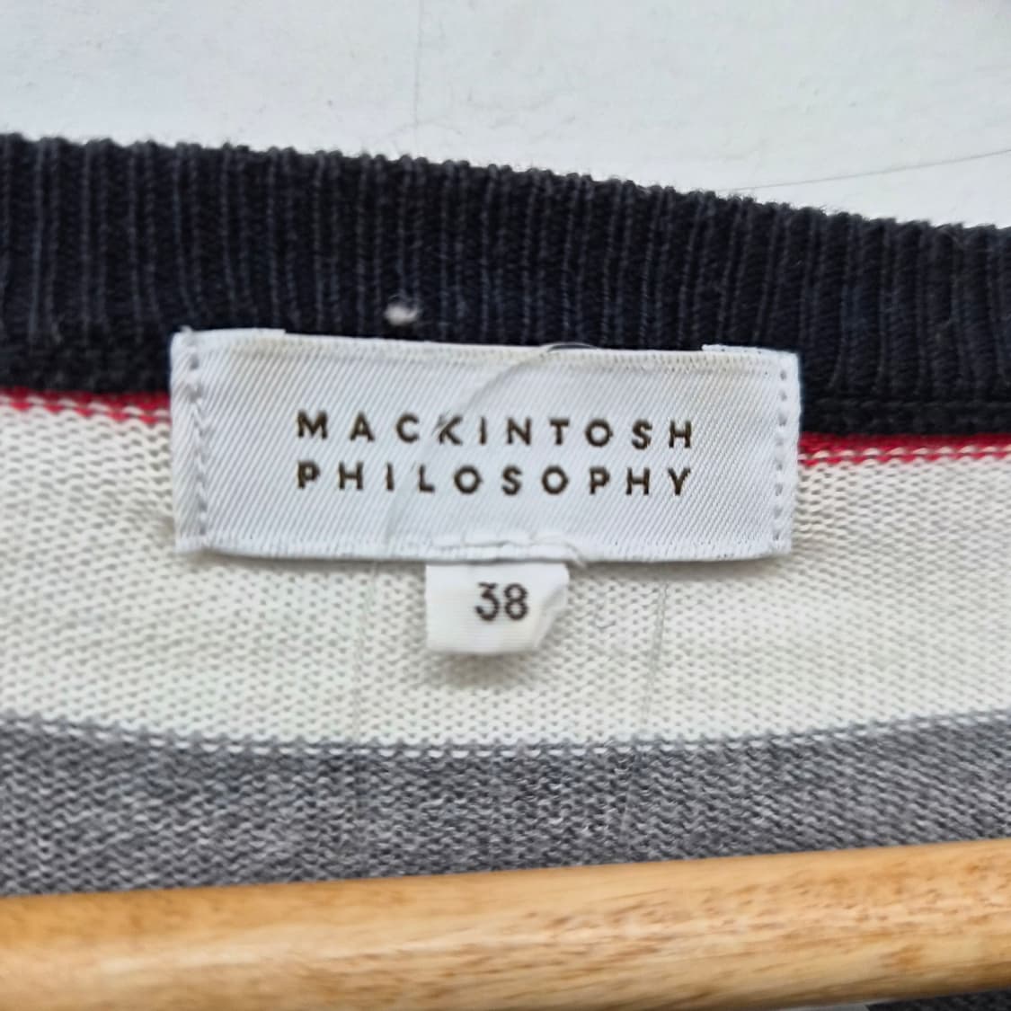 매킨토시 필로소피 스트라이프 니트 가디건 여성 M 상품이미지3