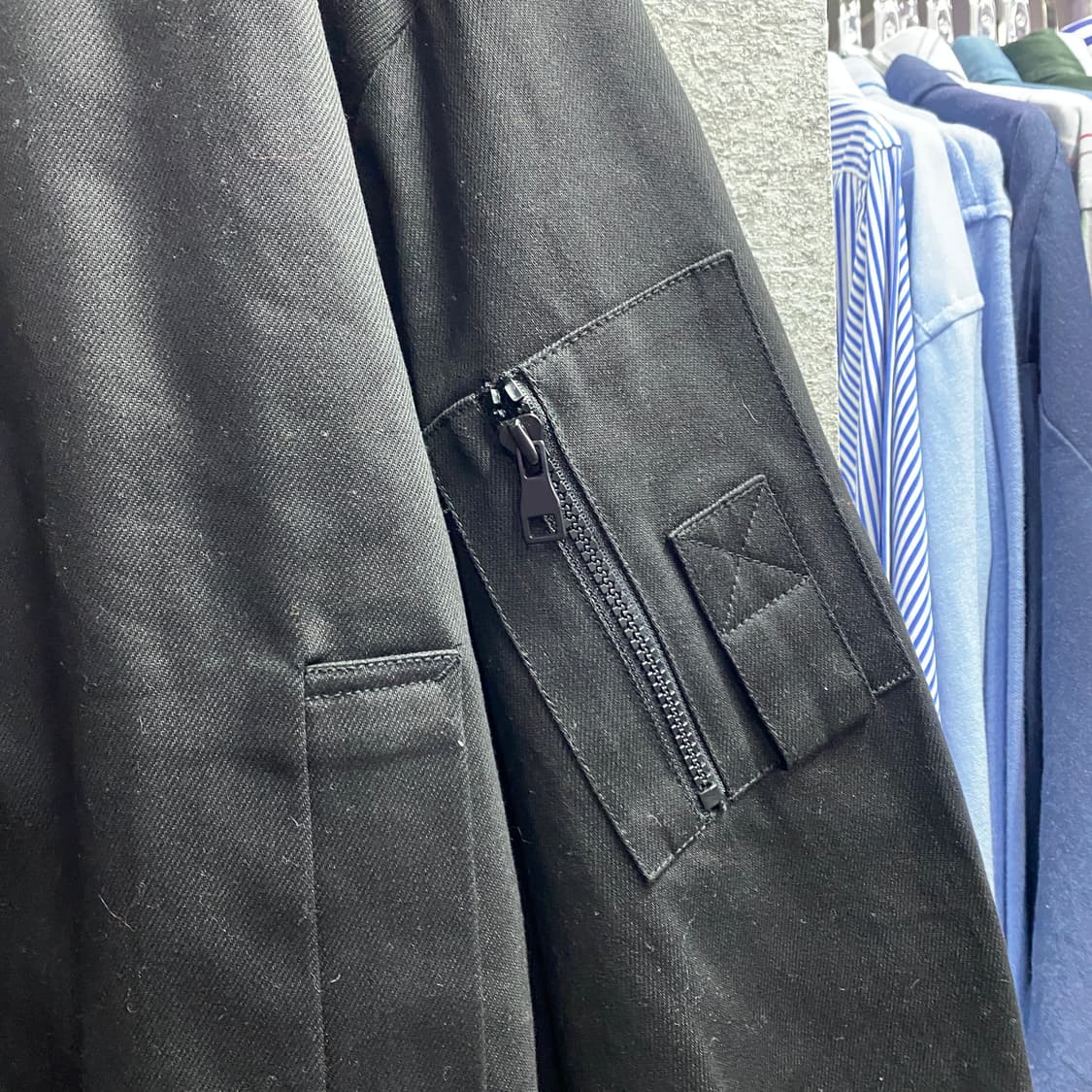 메종미네드 MA-1 블랙 오버 블루종 자켓 B3934 상품이미지3