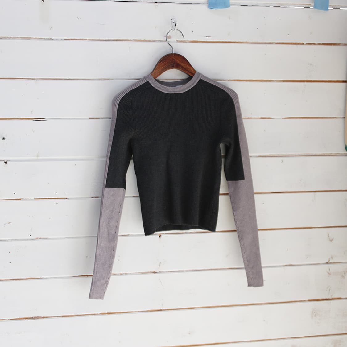 ZARA 크롭 골지 니트 (여성용 S) 상품이미지2