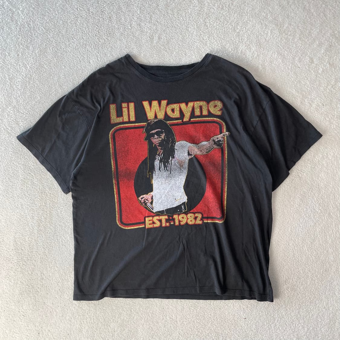 릴웨인 빈티지 프린팅 반팔티셔츠  상품이미지1