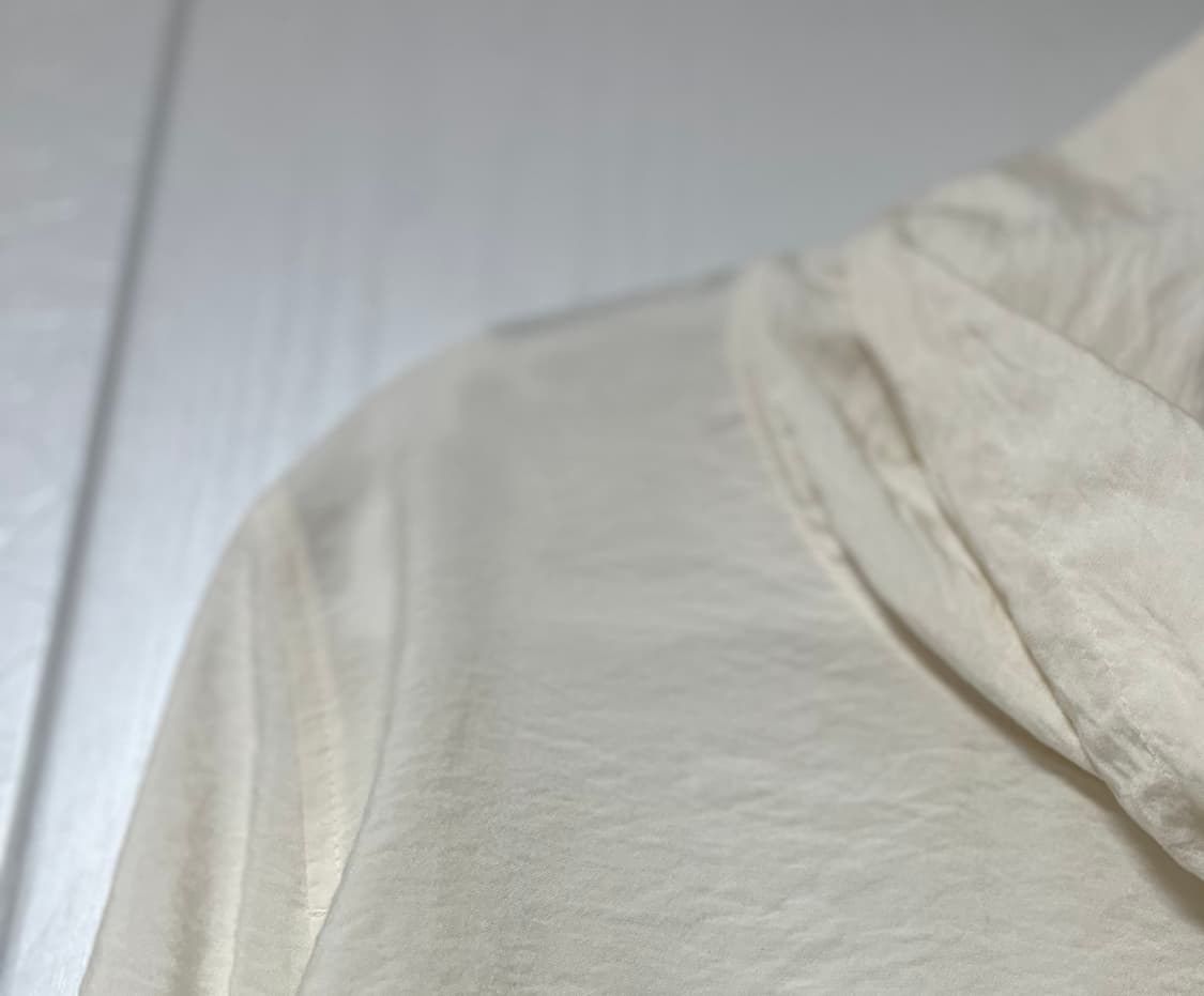 (급처) COS 드로우스트링 퍼넬넥 블라우스 아이보리 34 싸이즈 상품이미지8