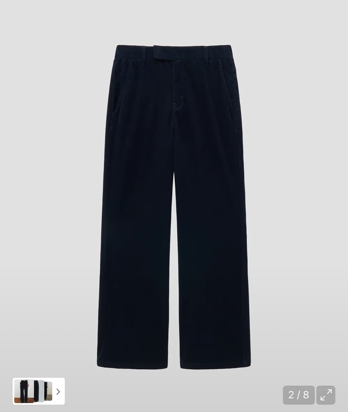 노이어 벨벳 코듀로이 메카닉 팬츠(네이비) 상품이미지2