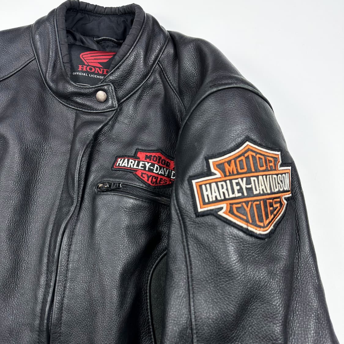 혼다 블랙 패치 라이더 가죽자켓 (M 여성추천) 상품이미지4