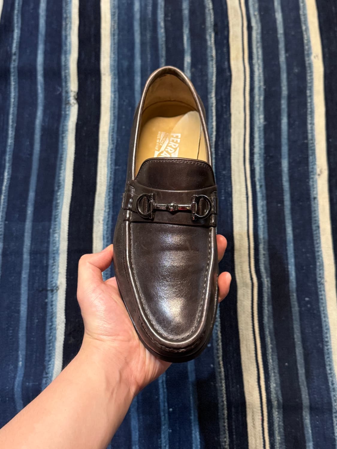 260mm ) FERRAGAMO Gancini Loafer 상품이미지4