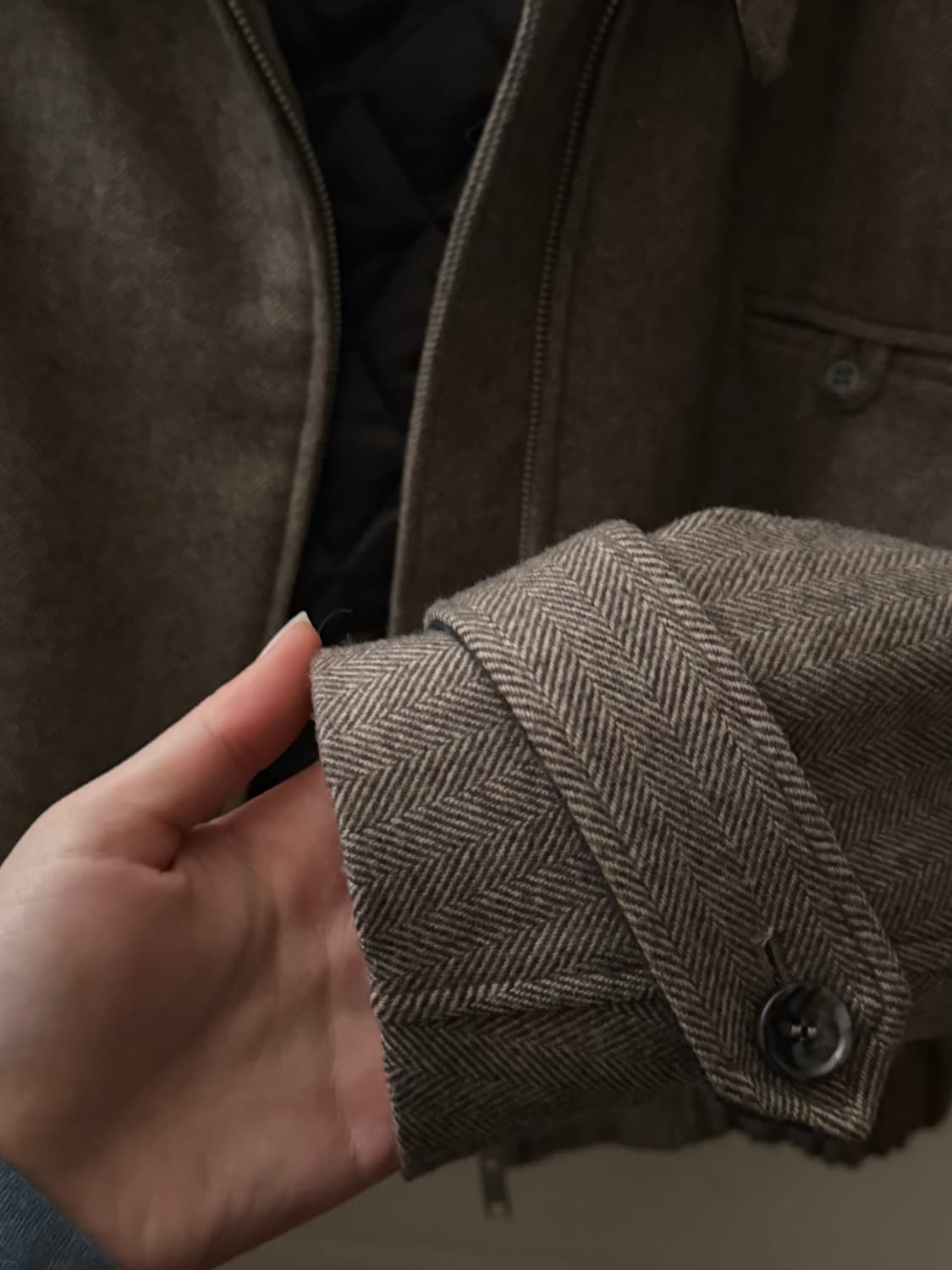 코스 파워숄더 울 헤링본 자켓 34 상품이미지6